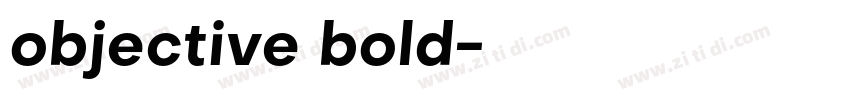 objective bold字体转换